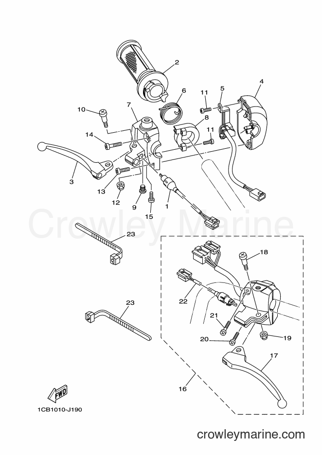 2010 Street Bike ED06 - ED06 (1CB1) [010] - HANDLE SWITCH & LEVER