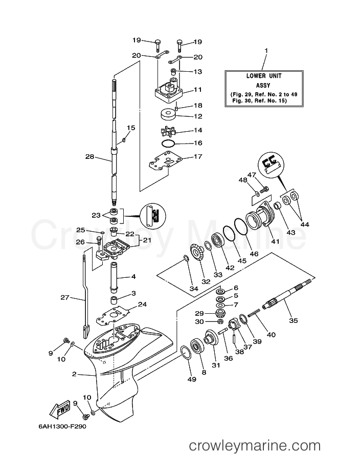 Yamaha Motors F20BEL (6AH3) [180] - LOWER CASING & DRIVE 1
