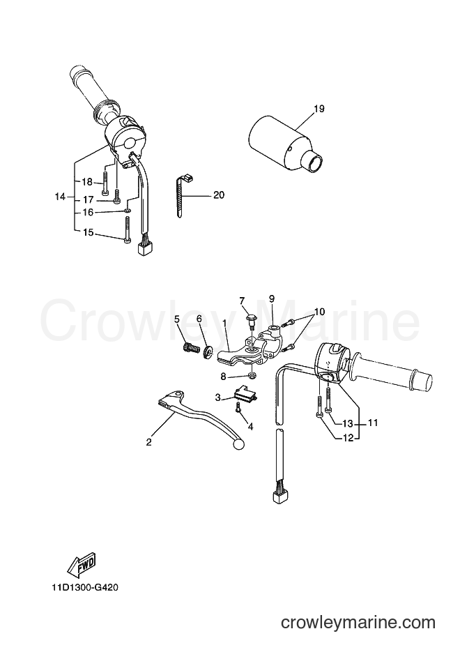 2008 Dirt Bike XT660Z - XT660Z (11D1) [030] - HANDLE SWITCH & LEVER