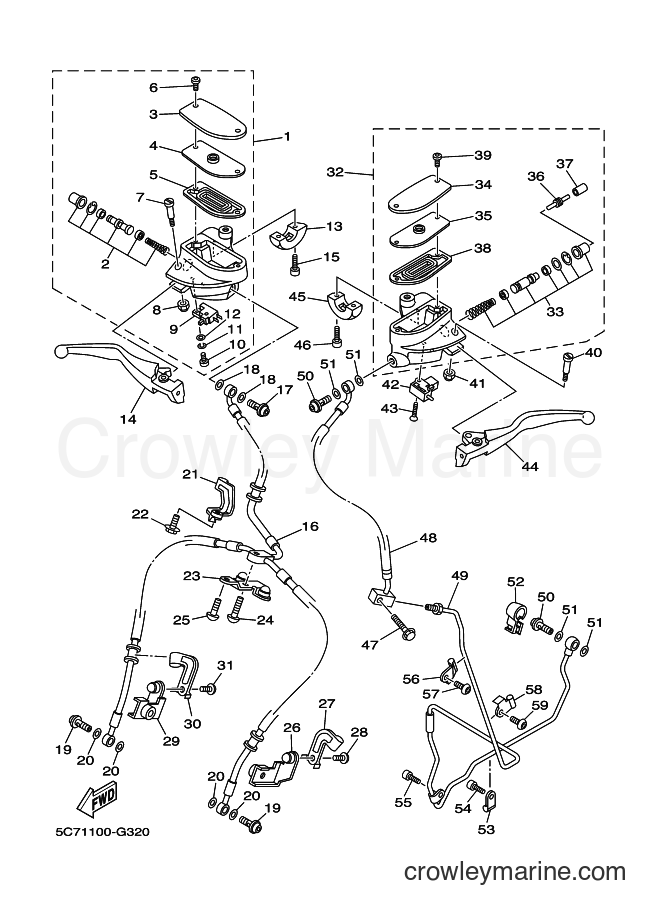 Yamaha Motors XV1900CU (29PC) [010] - FRONT MASTER CYLINDER
