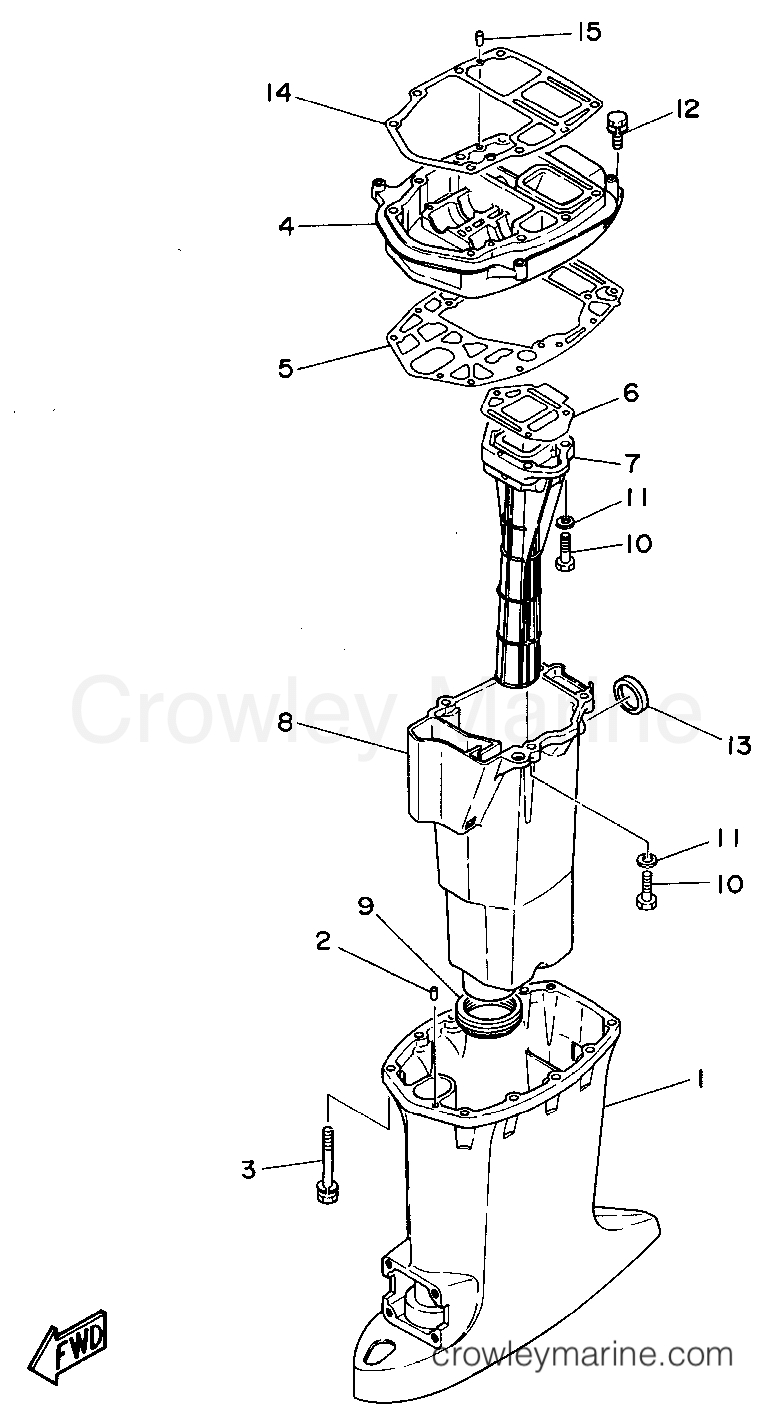 Yamaha Motors 50TLHS - UPPER CASING