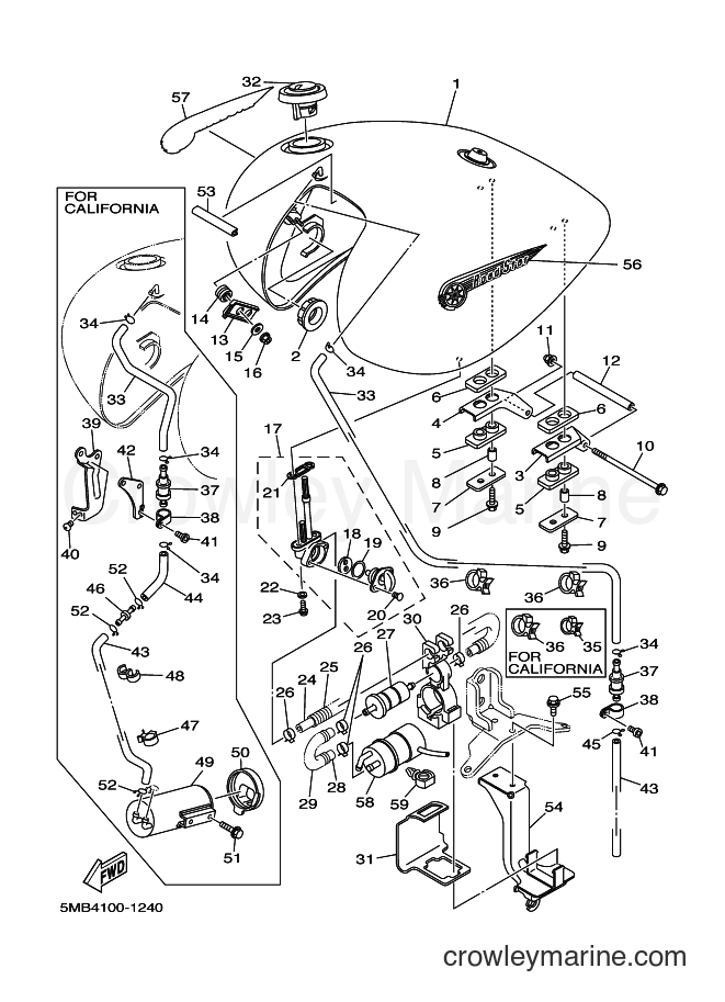 2001 Cruiser XV1600AS - XV1600AS (5MB6) [010] - FUEL TANK