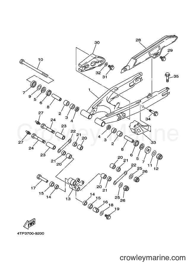 1999 Dirt Bike DT230 - DT230 (4TP3) [010] - REAR ARM