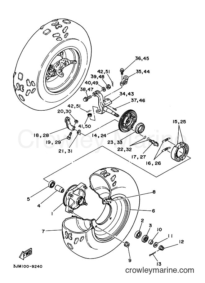 Yamaha Motors YFS200 (3JM8) [999] - FRONT WHEEL