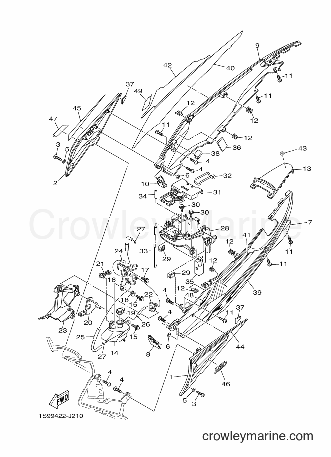 2010 Scooter T135SEC - T135SEC (1S99) [010] - SIDE COVER