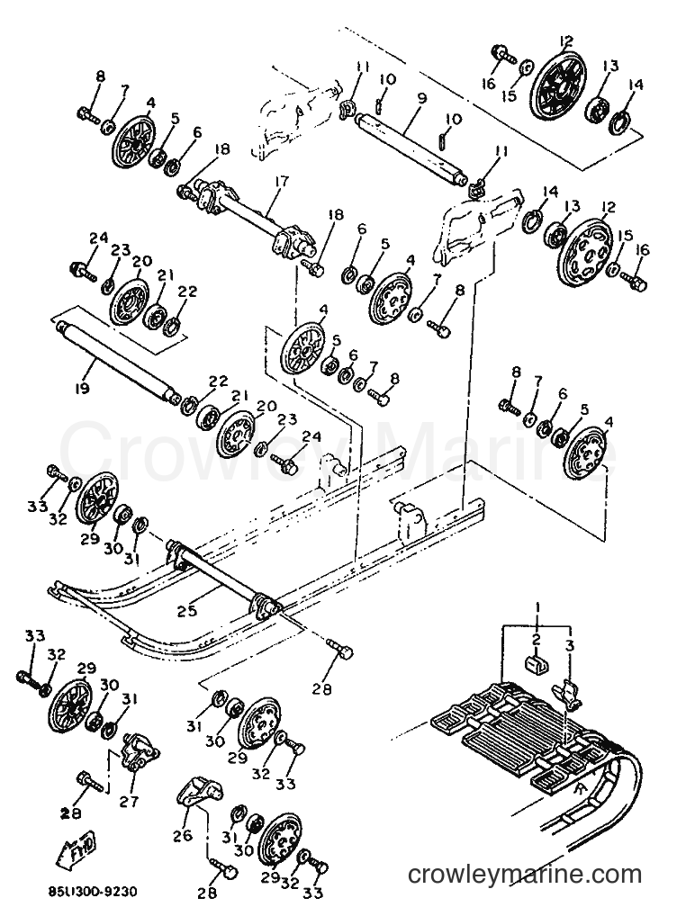 1990 Snowmobile ET400 - ET400 (85U2) [020] - TRACK SUSPENSION 1