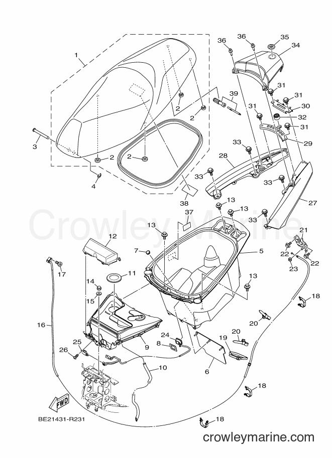 2016 Maxi-Scooter MWS150-C - MWS150-C (BE21) [010] - SEAT