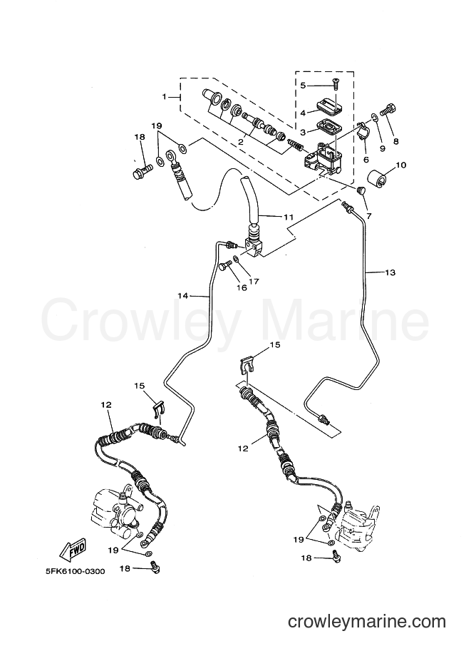 2001 ATV YFZ350 - YFZ350 (5FKB) [010] - FRONT MASTER CYLINDER