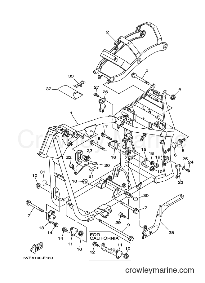 Yamaha Motors XV1700AT (5VPG) [020] - FRAME