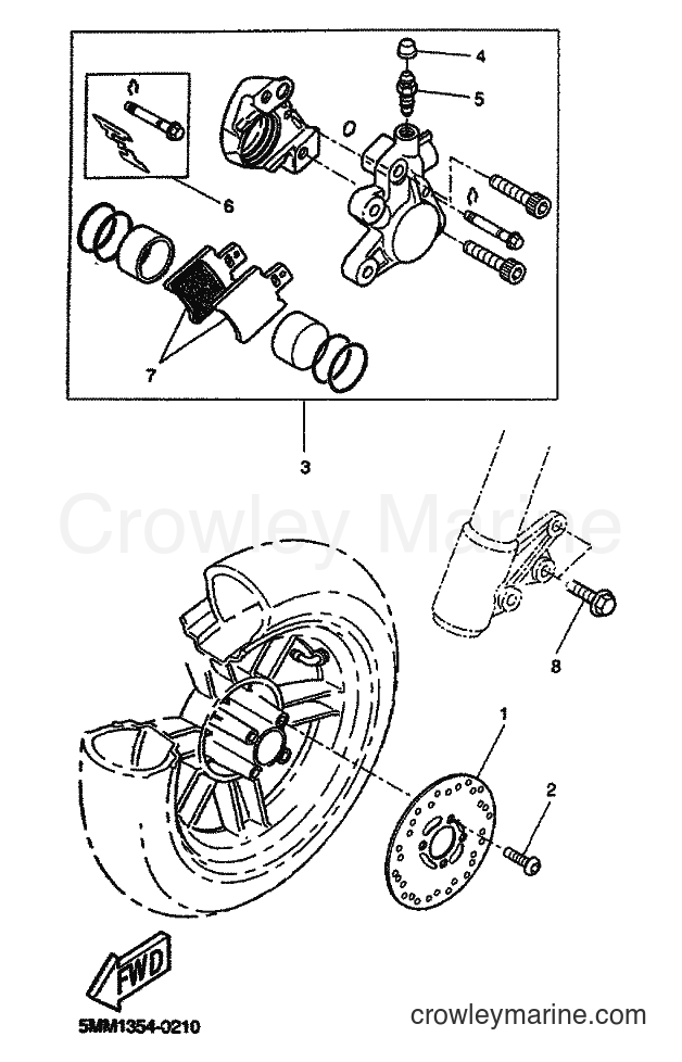 2000 Scooter CW50 - CW50 (5MN1) [030] - FRONT BRAKE CALIPER