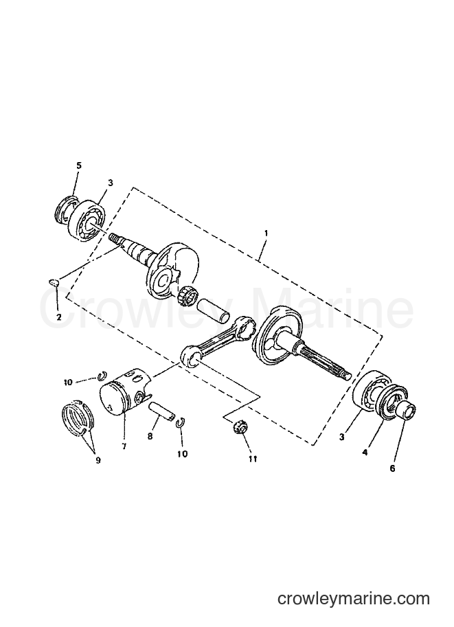 1999 Scooter CY50R - CY50R (3WG8) [010] - CRANKSHAFT & PISTON