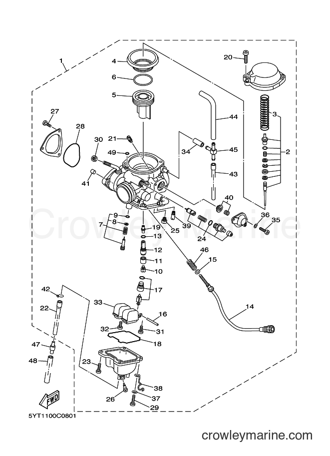 2004 ATV YFM350 - YFM350 (5YT3) [010] - CARBURETOR