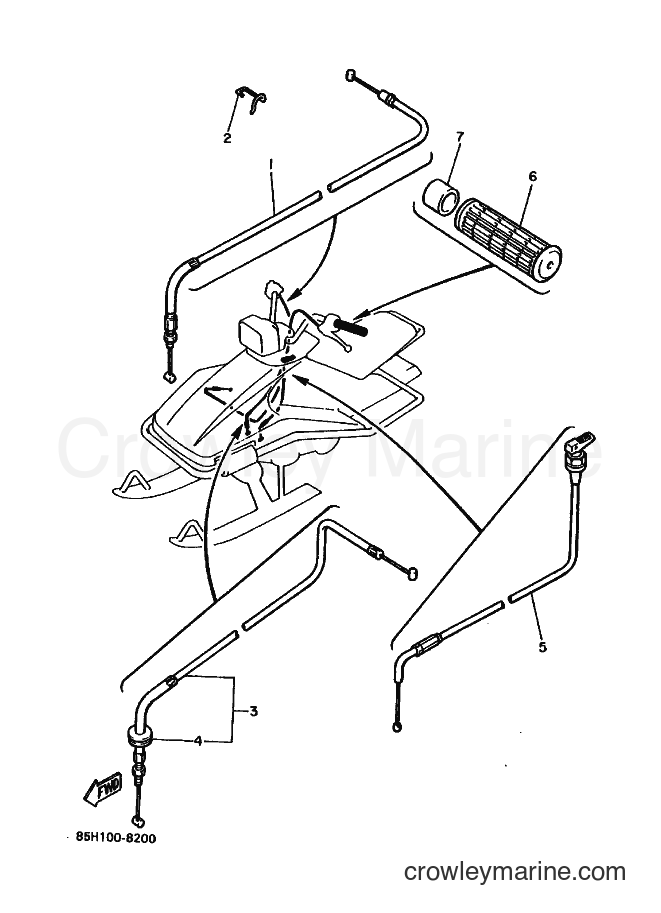 Yamaha Motors SV80 (85Y1) [040] - CONTROL CABLE
