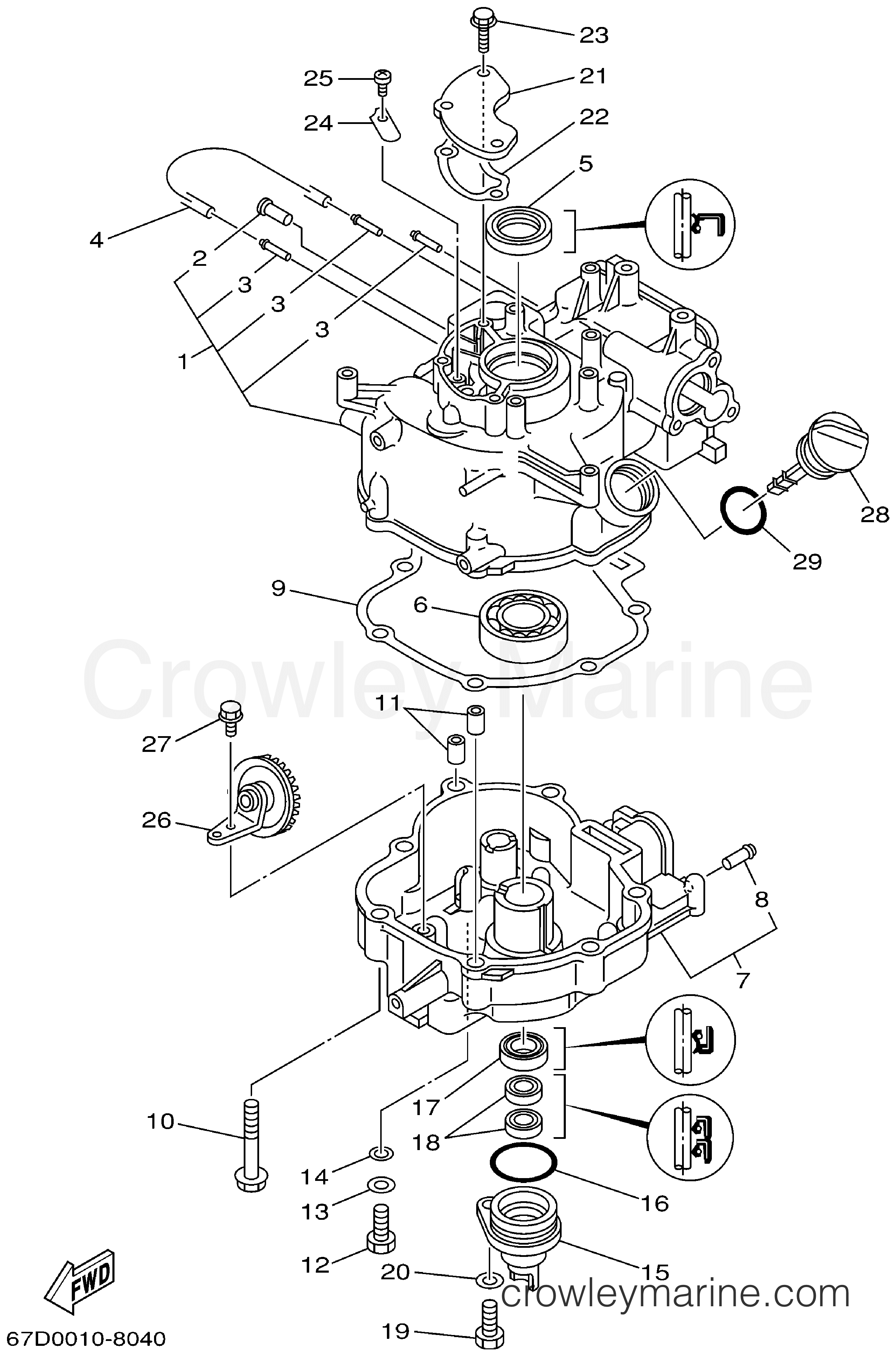 Yamaha Motors F4MLHA - CYLINDER CRANKCASE 2