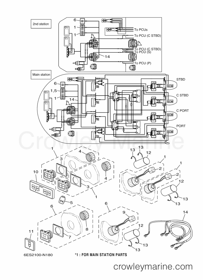 Yamaha Motors HELM MASTER (6ES2) [060] - EKS ASSY (QUAD)