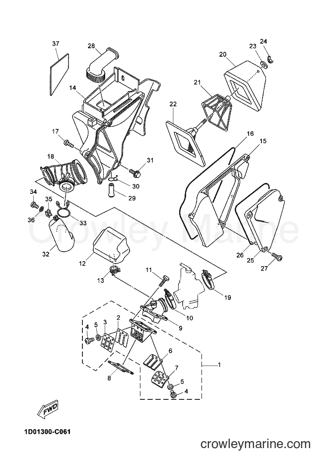 2004 Dirt Bike DT125RE - DT125RE (1D01) [070] - INTAKE