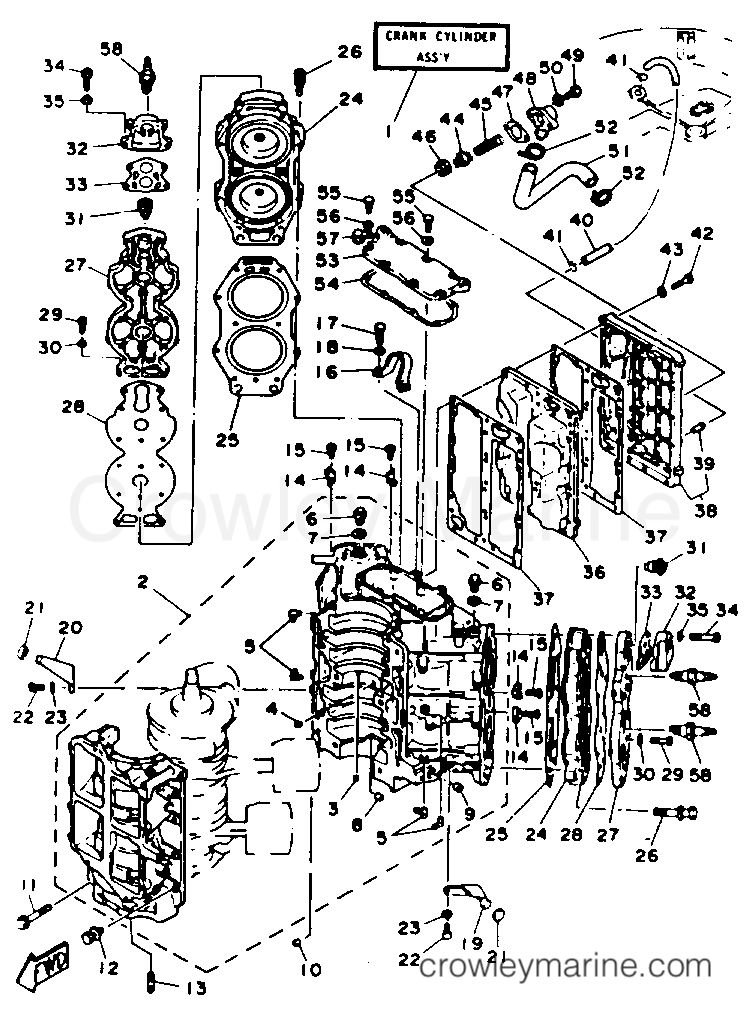 Yamaha Motors L130TXRR - CYLINDER CRANKCASE