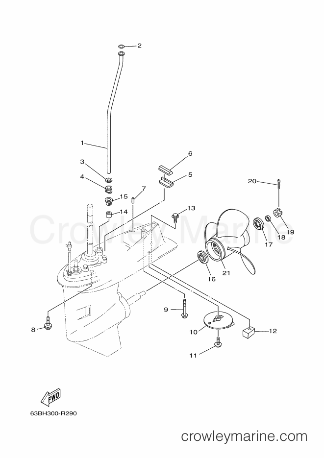 Yamaha Motors 40VMHOL (63BH) [110] - LOWER CASING & DRIVE 2
