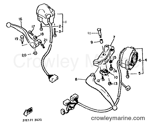 1983 Street Bike XJ900 - XJ900 (31A) [999] - HANDLE SWITCH & LEVER