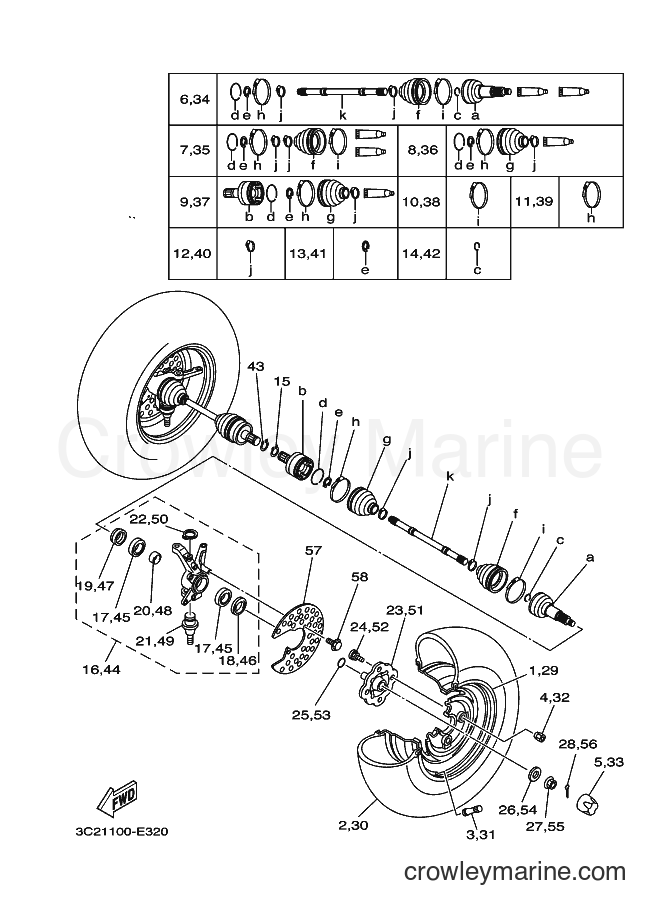 2006 ATV YFM450FAS - YFM450FAS (3C23) [010] - FRONT WHEEL