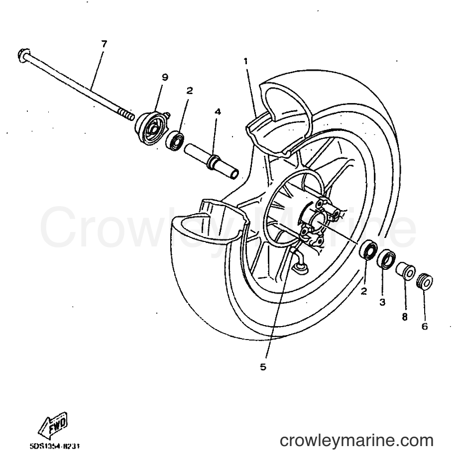 1999 Scooter YP125E - YP125E (5DS5) [010] - FRONT WHEEL