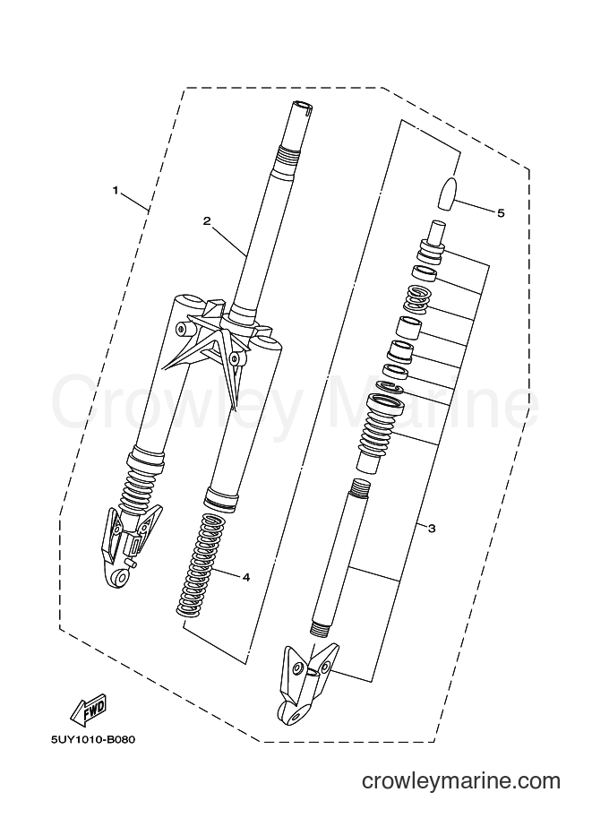 Yamaha Motors EA06 PASSOL (5UY4) [010] - FRONT FORK