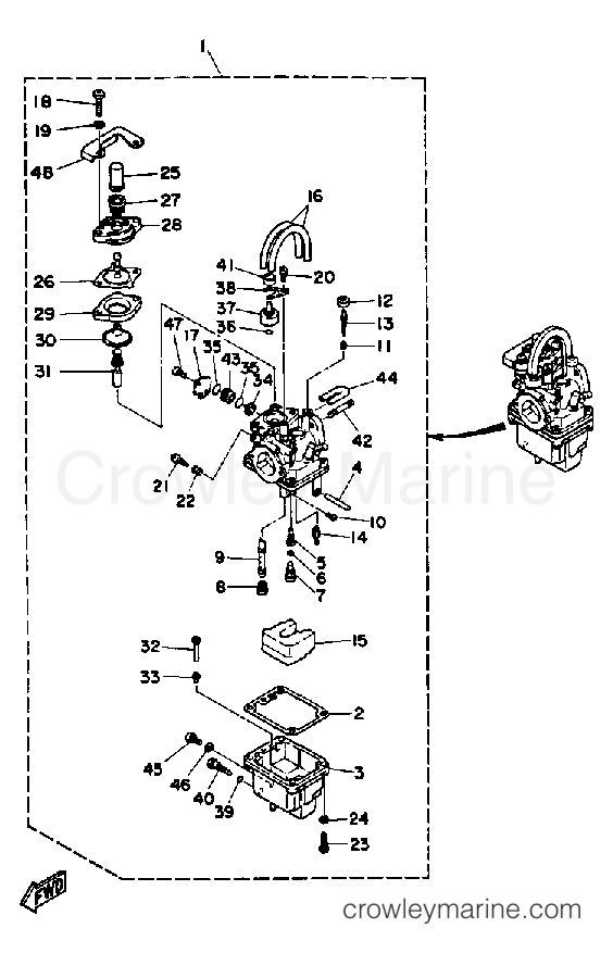 Yamaha Motors FT9.9EXF - CARBURETOR