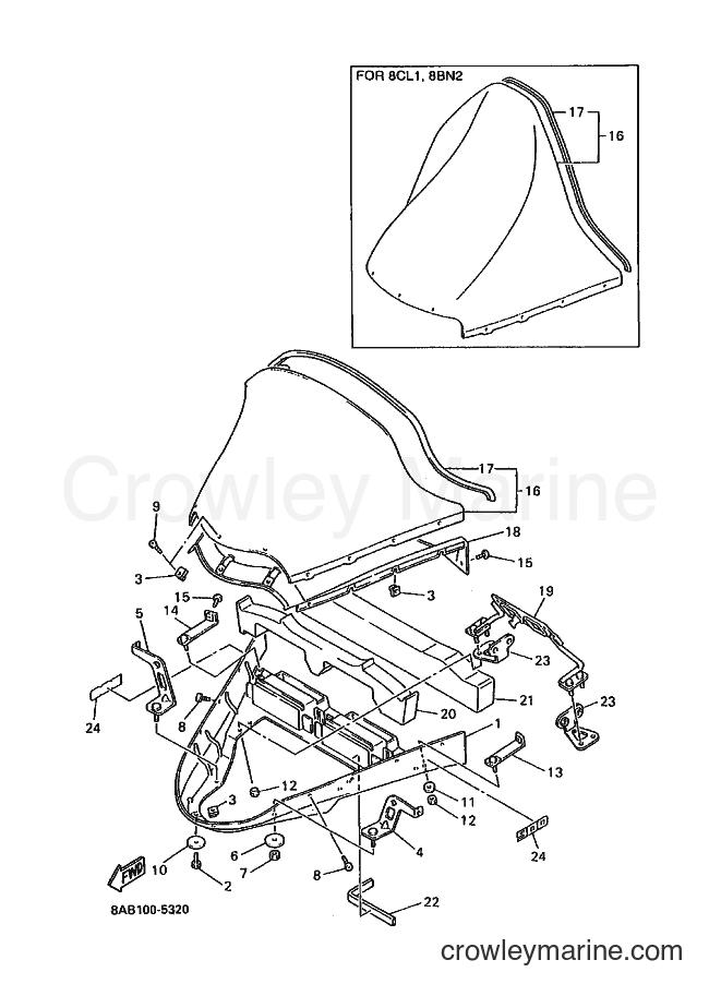 Yamaha Motors VX500E (8BP2) [020] - WINDSHIELD