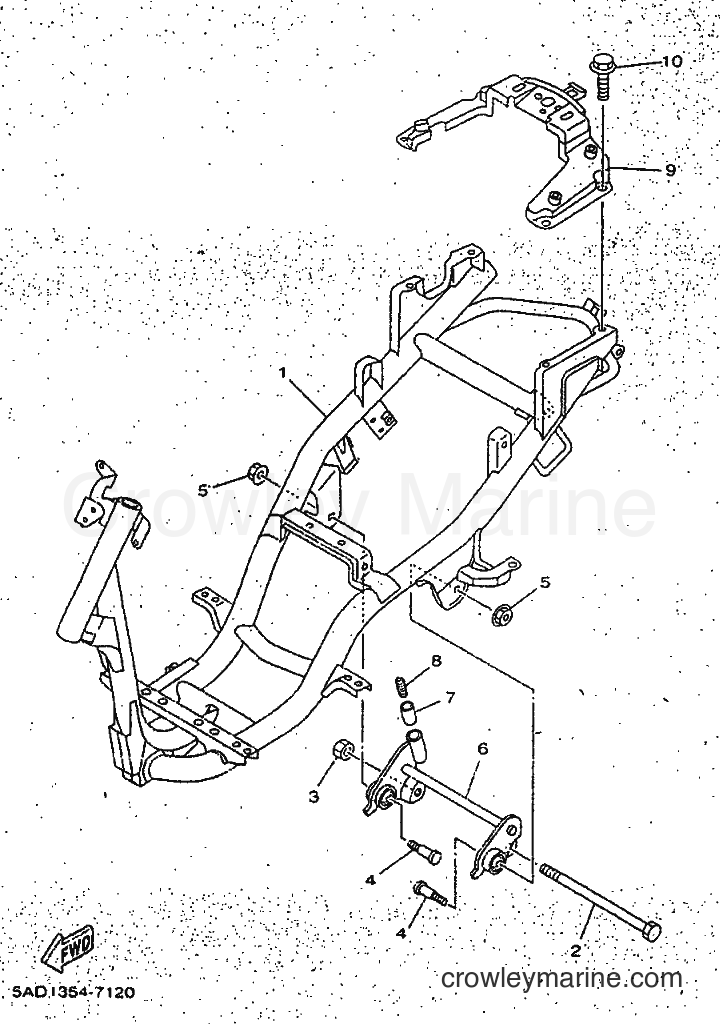 1997 Scooter YN50 - YN50 (5BX1) [010] - FRAME