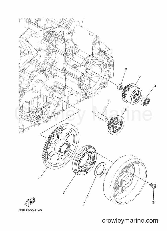 2013 Dirt Bike XT1200Z - XT1200Z (23PF) [050] - STARTER CLUTCH