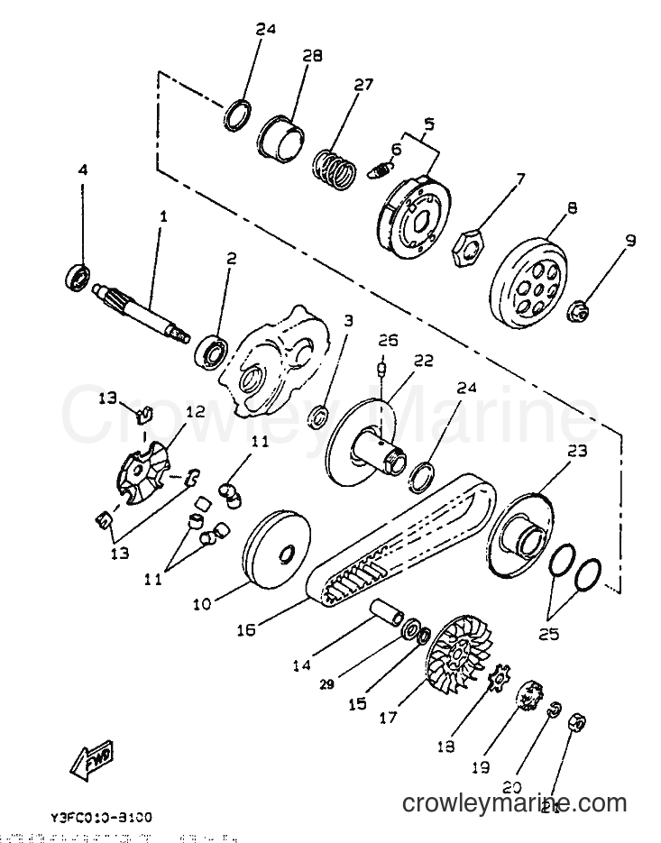 1992 Scooter CW50 - CW50 (4BX2) [999] - CLUTCH
