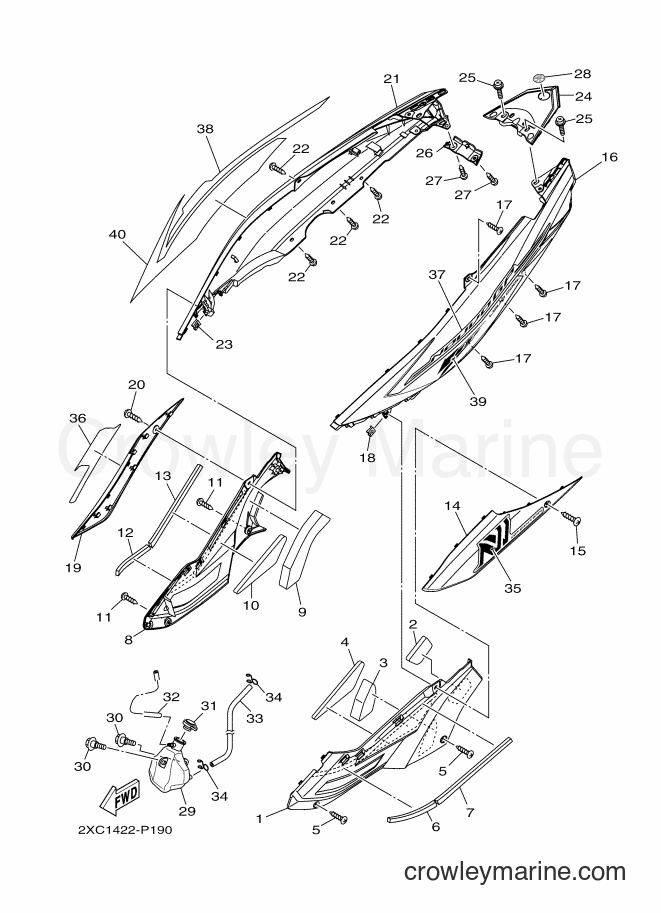 2015 Scooter AT125FC - AT125FC (2XC1) [010] - SIDE COVER 3
