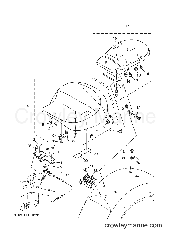 2010 Cruiser XV1900CT - XV1900CT (2C5F) [020] - SEAT