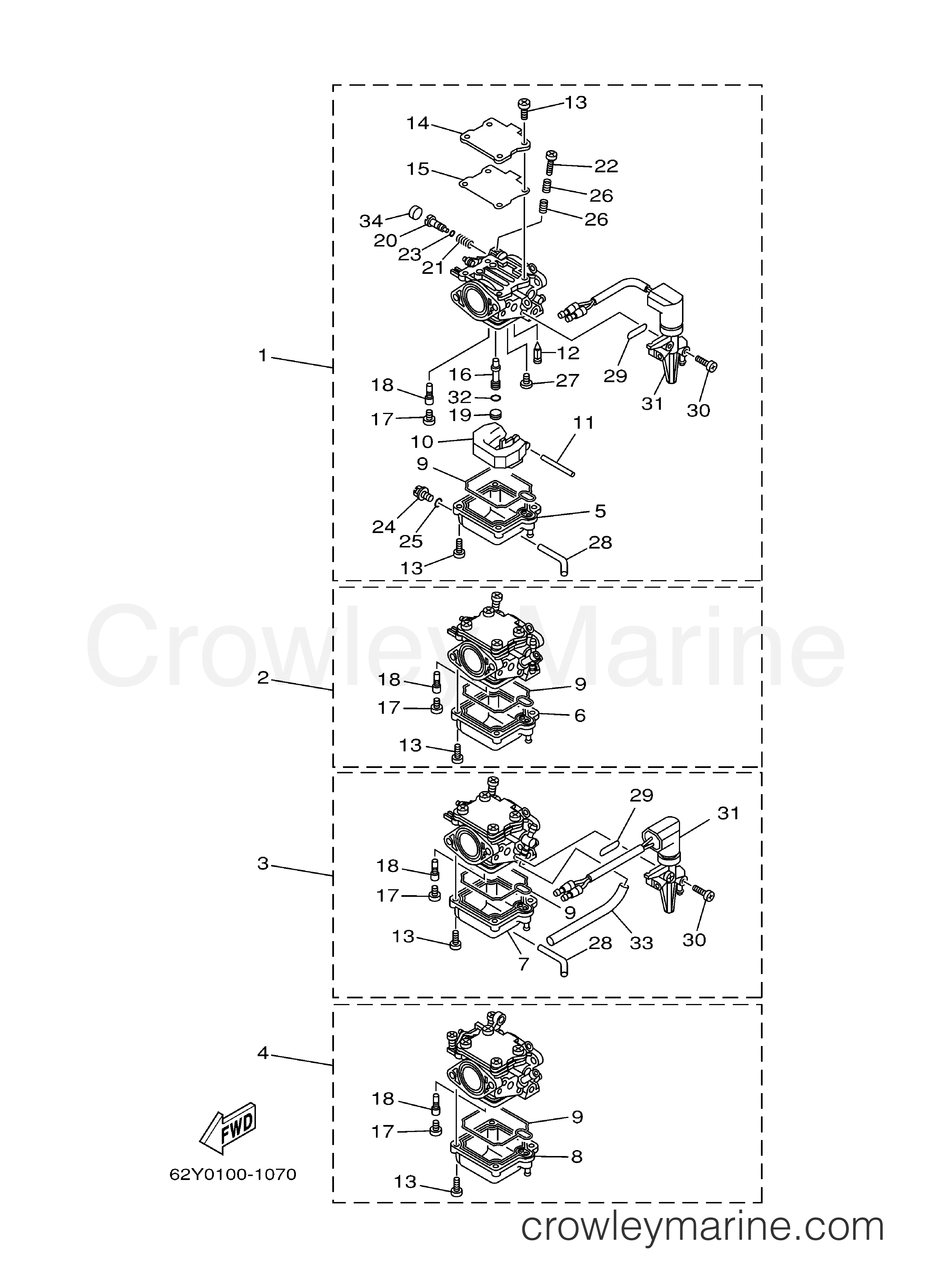 Yamaha Motors F50TLRZ - CARBURETOR