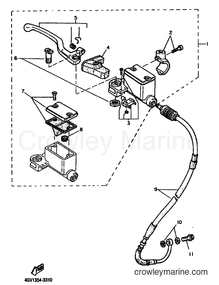 1993 Dirt Bike TT600S - TT600S (4GV1) [999] - FRONT MASTER CYLINDER