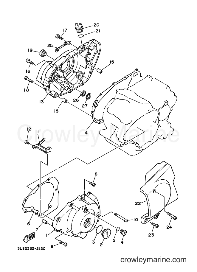 Yamaha Motors XV250S (3LSM) [080] - CRANKCASE COVER 1