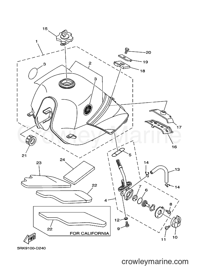 Yamaha Motors XT225 (5RKB) [010] - FUEL TANK
