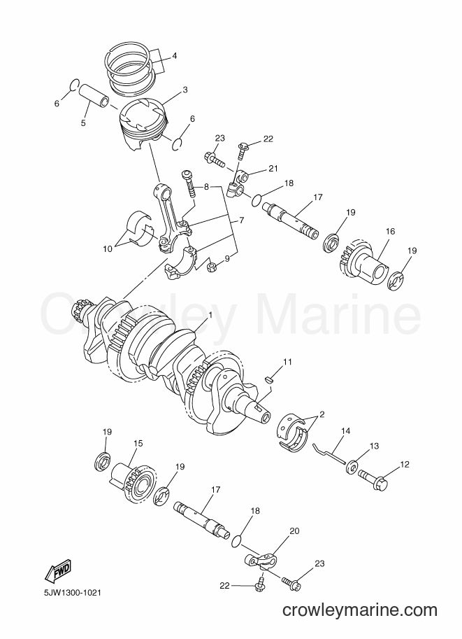 2010 Sport Bike FJR1300A - FJR1300A (1CY8) [010] - CRANKSHAFT & PISTON