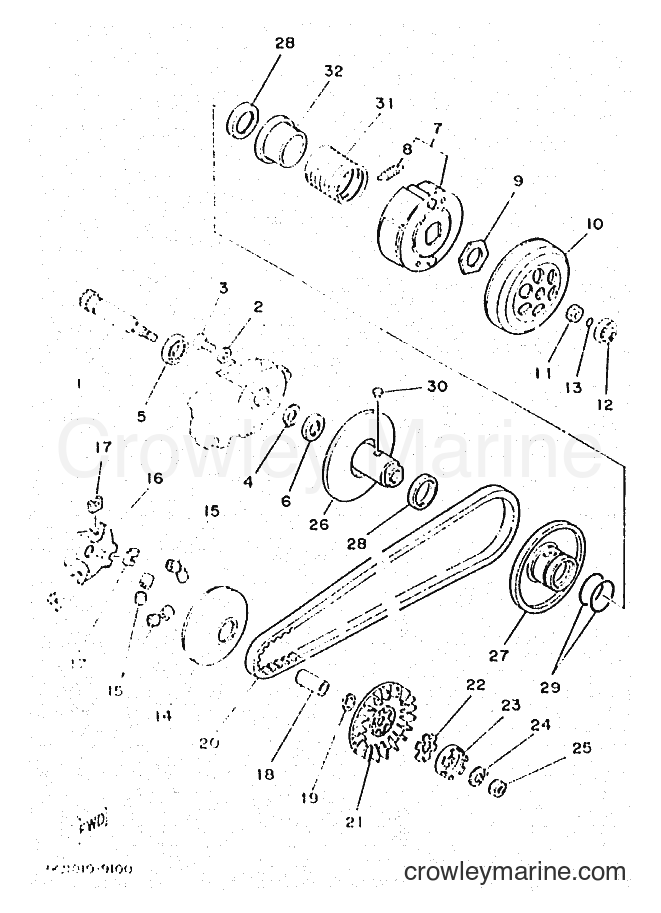 1995 Scooter YM50 - YM50 (4SY1) [010] - CLUTCH