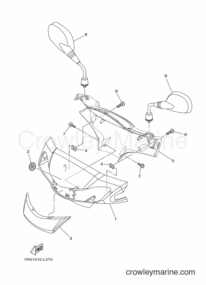 2012 Scooter XC100E - XC100E (1RS1) [010] - COWLING 1