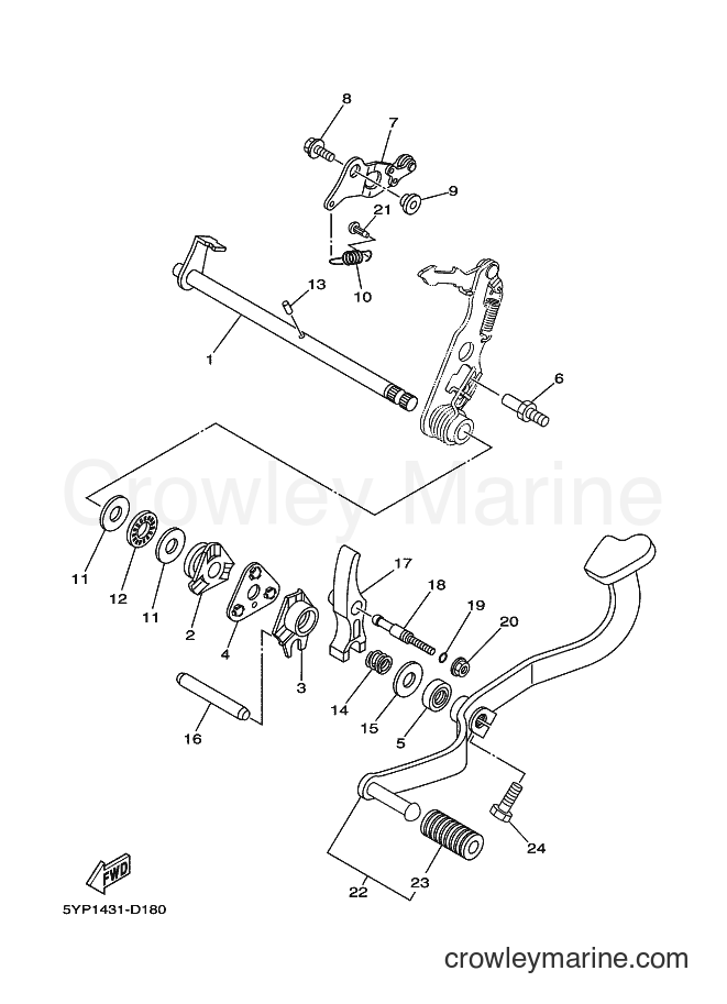 Yamaha Motors LBA-135ED (5YP5) [010] - SHIFT SHAFT