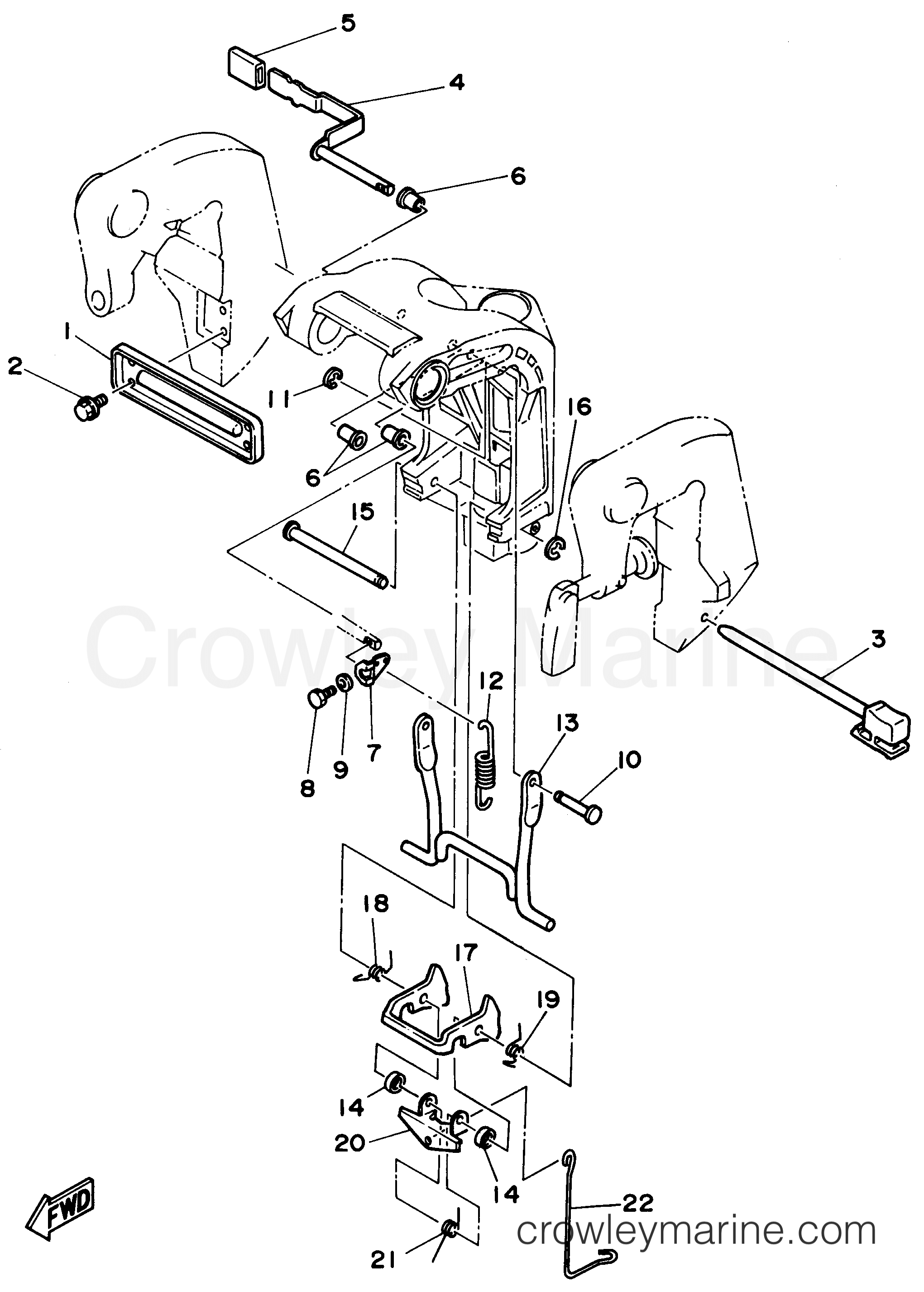 Yamaha Motors 25MLHU - BRACKET 2