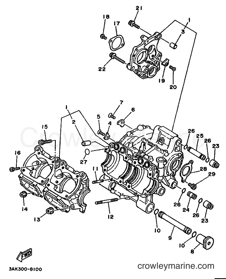 1991 Street Bike TZ250 - TZ250 (3TC1) [020] - CRANKCASE
