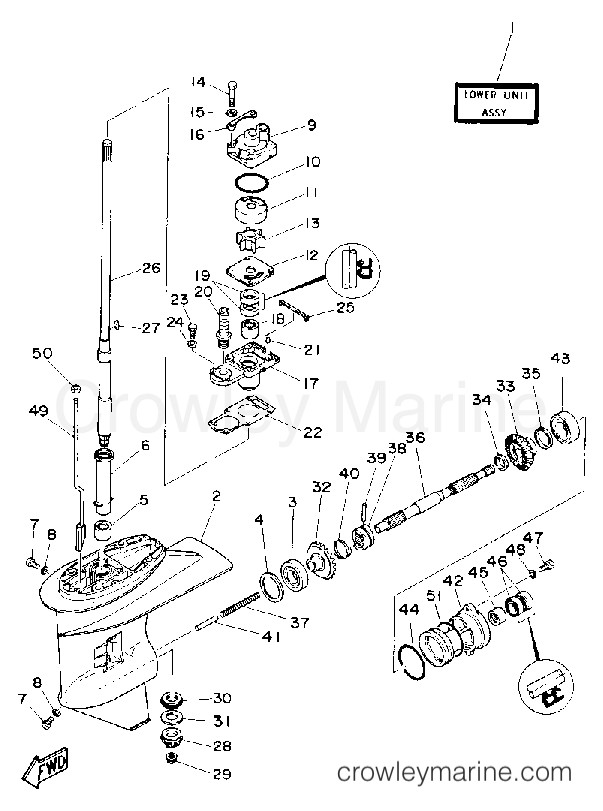 Yamaha Motors 25MLHQ - LOWER DRIVE 1