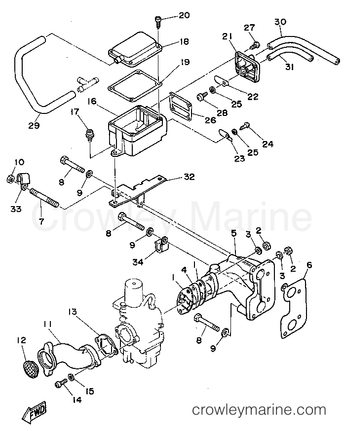 Yamaha Motors F9.9MLHT - INTAKE