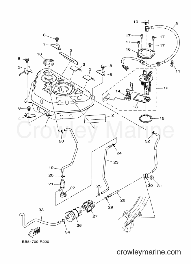 2018 Maxi-Scooter MWS150-A - MWS150-A (BB8B) [010] - FUEL TANK