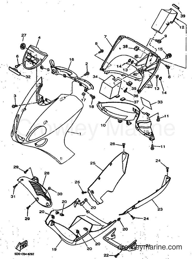1999 Scooter YP125E - YP125E (5DS5) [010] - COWLING 1