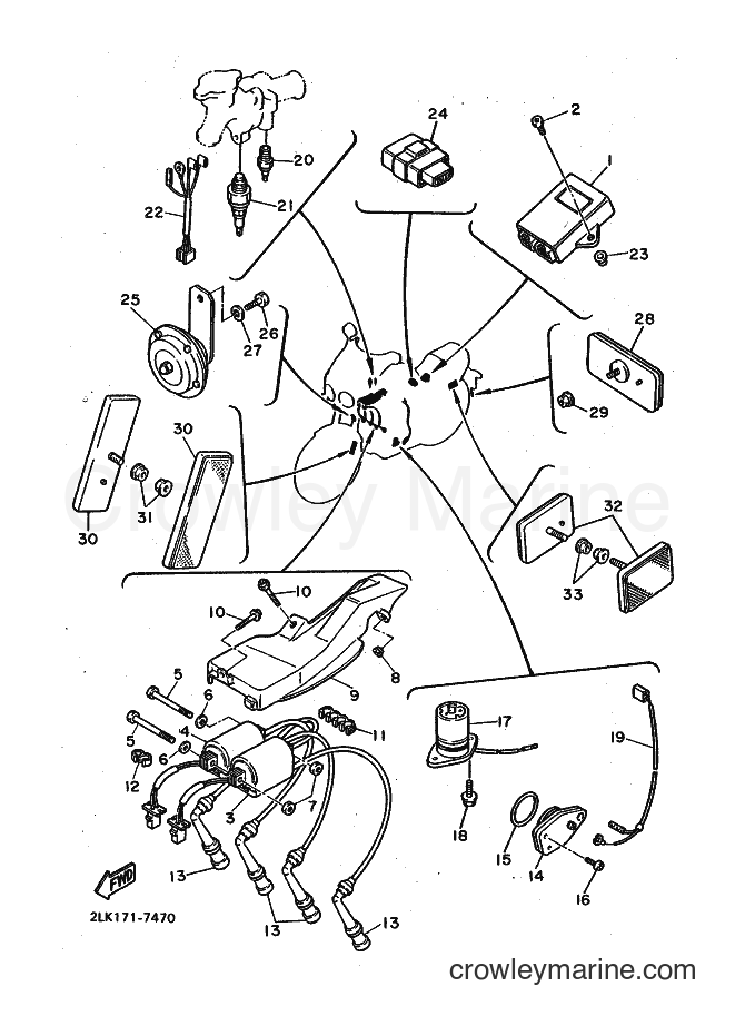Yamaha Motors FZR1000 (2LK0) [010] - ELECTRICAL 1
