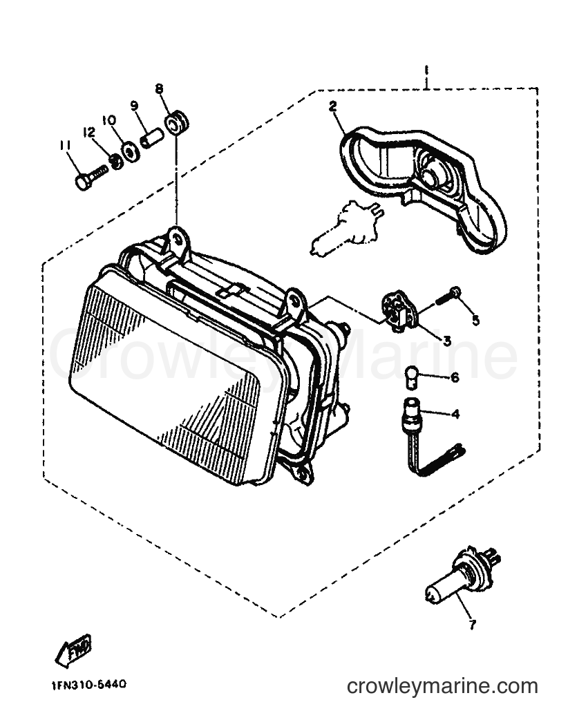 1987 Sport Bike FZ750 T - FZ750 T (2MG) [99A] - HEADLIGHT