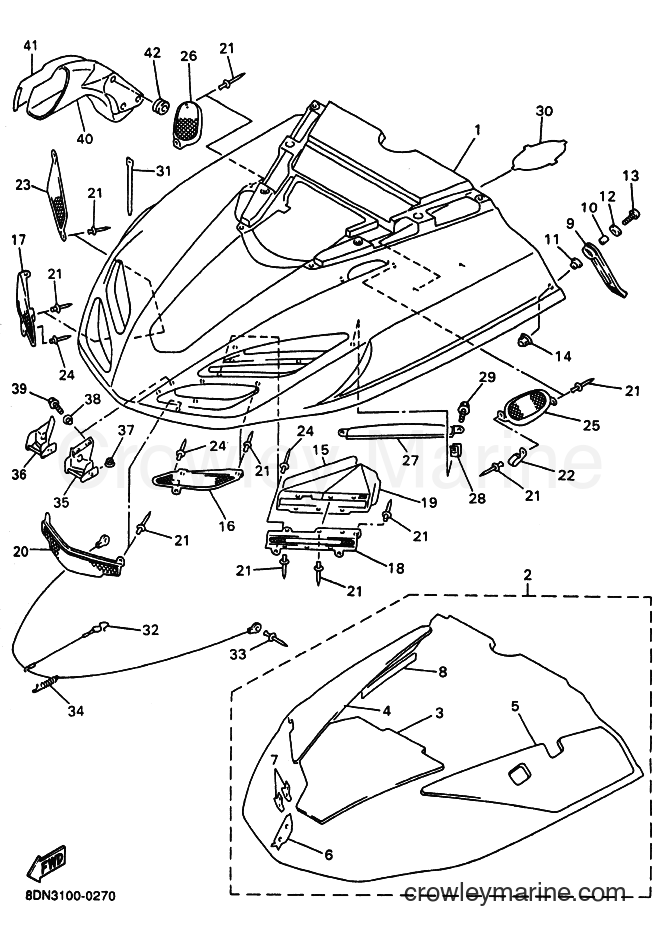 Yamaha Motors SRX700S (8DW4) [030] - SHROUD
